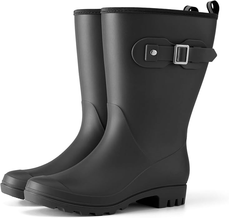 HISEA Women's Waterproof Rubber Rain Boots Lightweight Garden Shoes | Amazon (US)