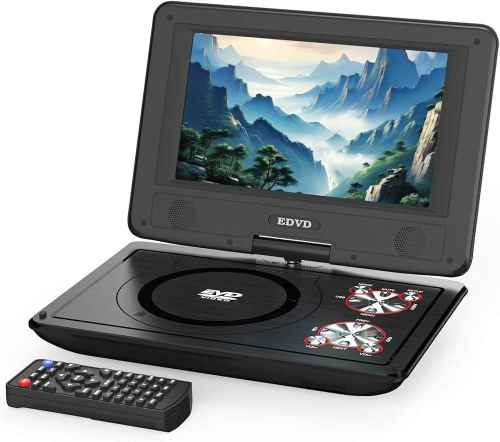 11.5" Portable DVD Player with 9.5" Swivel Screen, 5-Hours Rechargeable Battery,Car DVD Player fo... | Amazon (US)