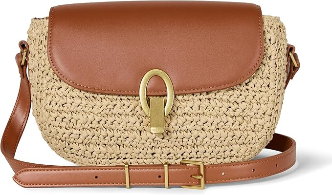 Amazon Essentials Women's Vegan Leather Crossbody Flap Bag with Adjustable Strap | Amazon (US)