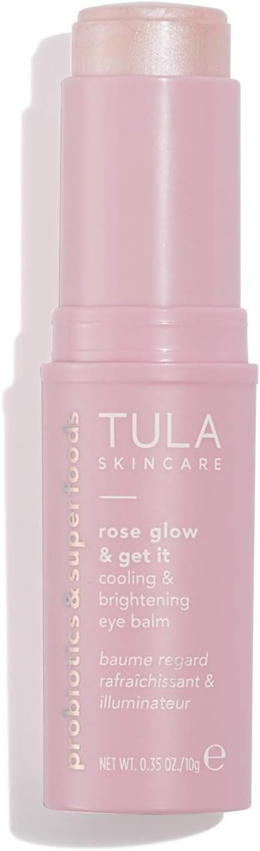 TULA Skin Care Rose Glow & Get It Cooling & Brightening Eye Balm | Dark Circle Under Eye Treatmen... | Amazon (US)