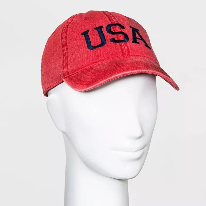 Mighty Fine Adult USA Baseball Cap - Red | Target