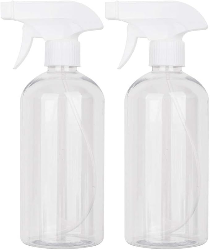 UUJOLY 16.9 oz Plastic Spray Bottle Trigger Empty Spray Bottles Clear Refillable Container for Wa... | Amazon (US)