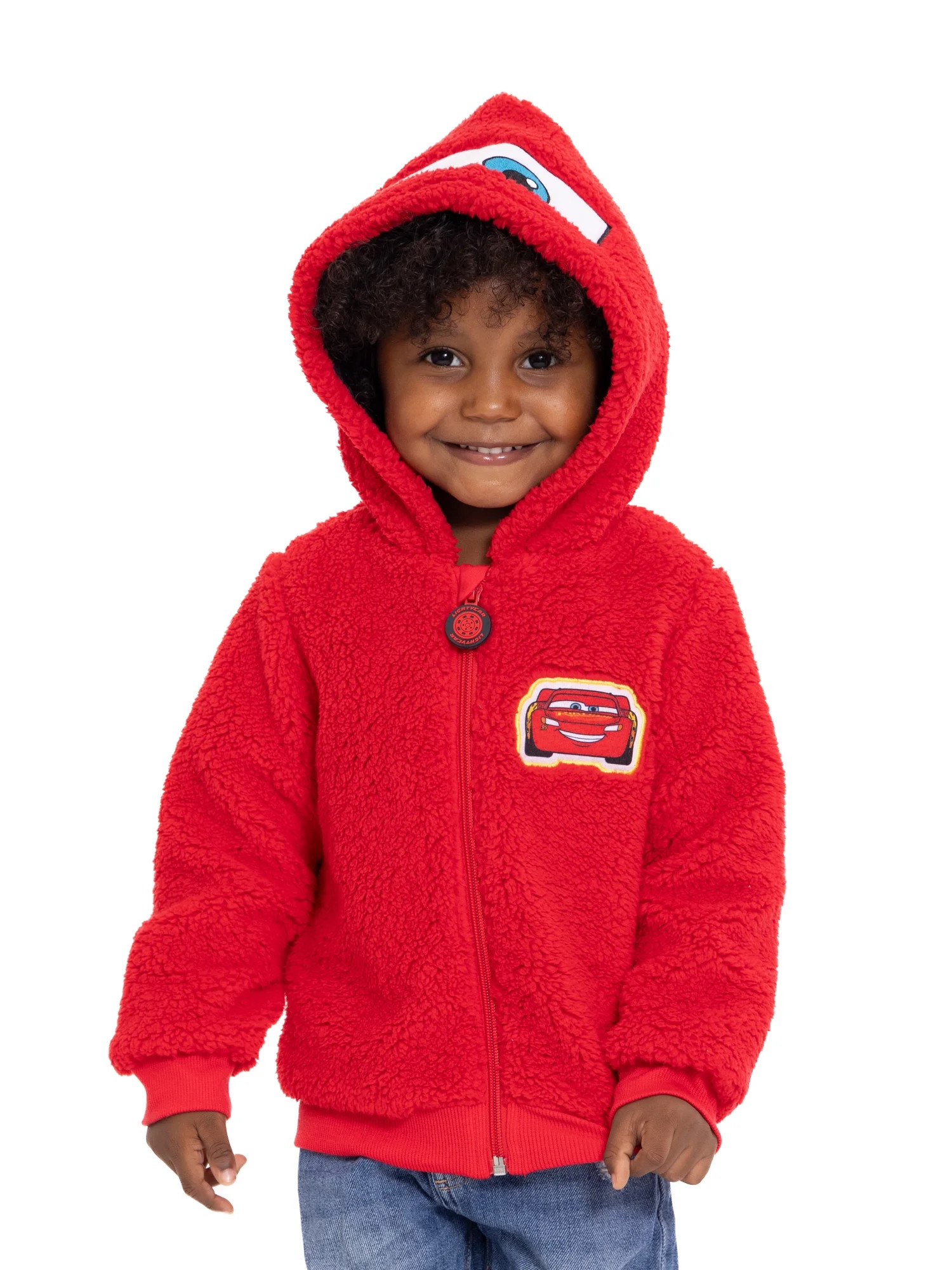 Disney Pixar Cars Toddler Boys Plush Fleece Full-Zip Cosplay Hoodie, Sizes 12M-5T | Walmart (US)