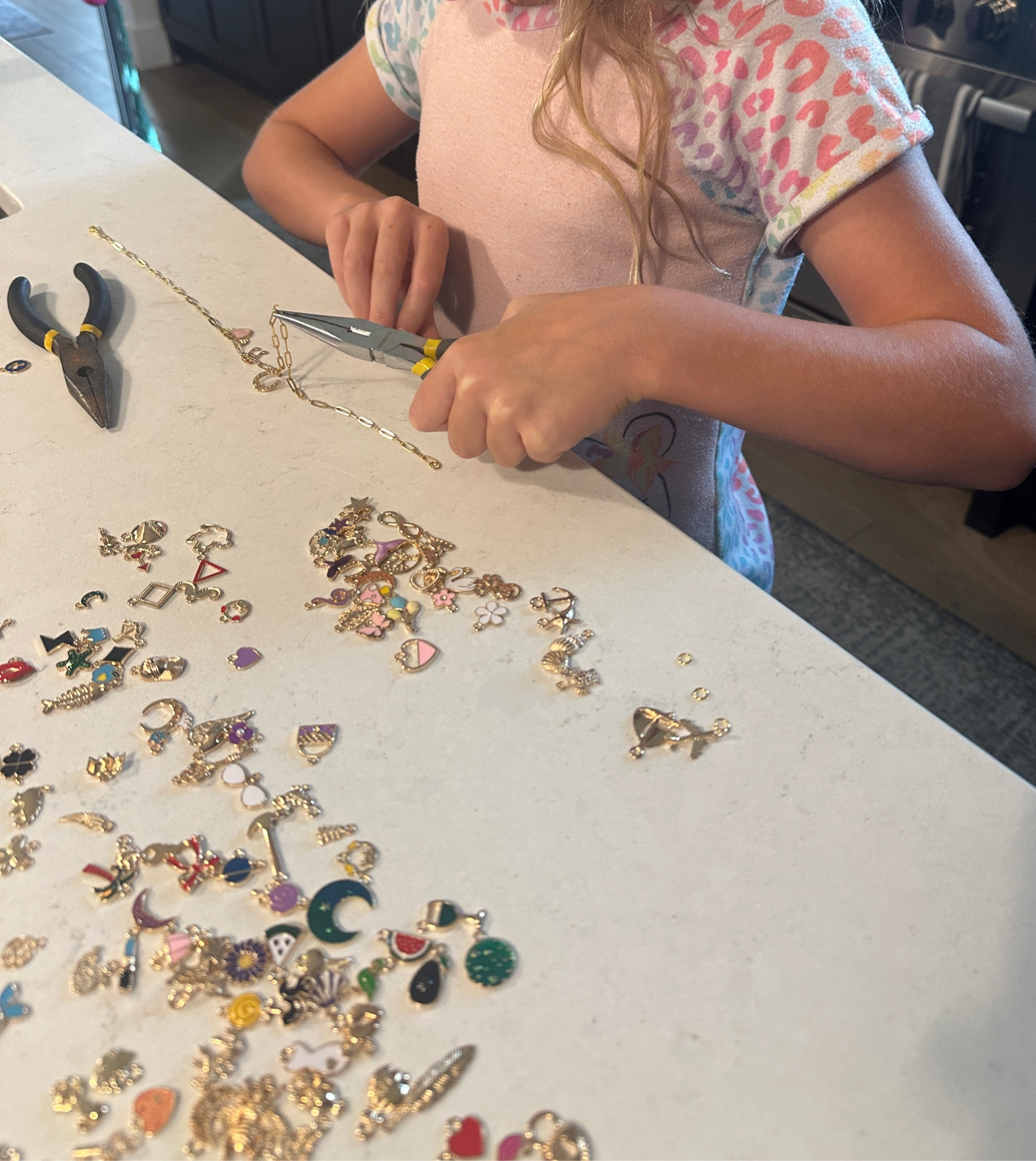 DIY charm necklace! 
#diy #charmnecklace