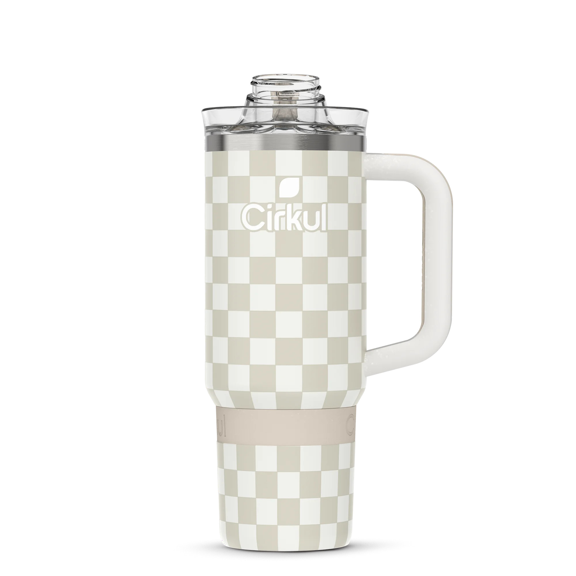 Cirkul 30oz Travel StrawSip Double-Wall Insulated Stainless Steel Tumbler with Handle, Taupe Tart... | Walmart (US)