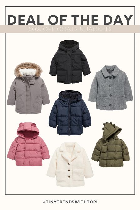 Deal of the day - 60% off baby & toddler coats and jackets!

#LTKsalealert #LTKstyletip #LTKkids