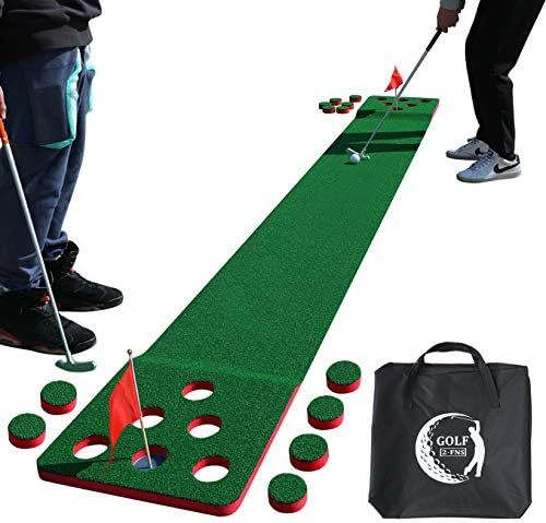 2-FNS Golf Putting Game Set, 11.5 Feet Golf Putting Green Mat with 4 Golf Balls and 1 Portable Ba... | Amazon (US)