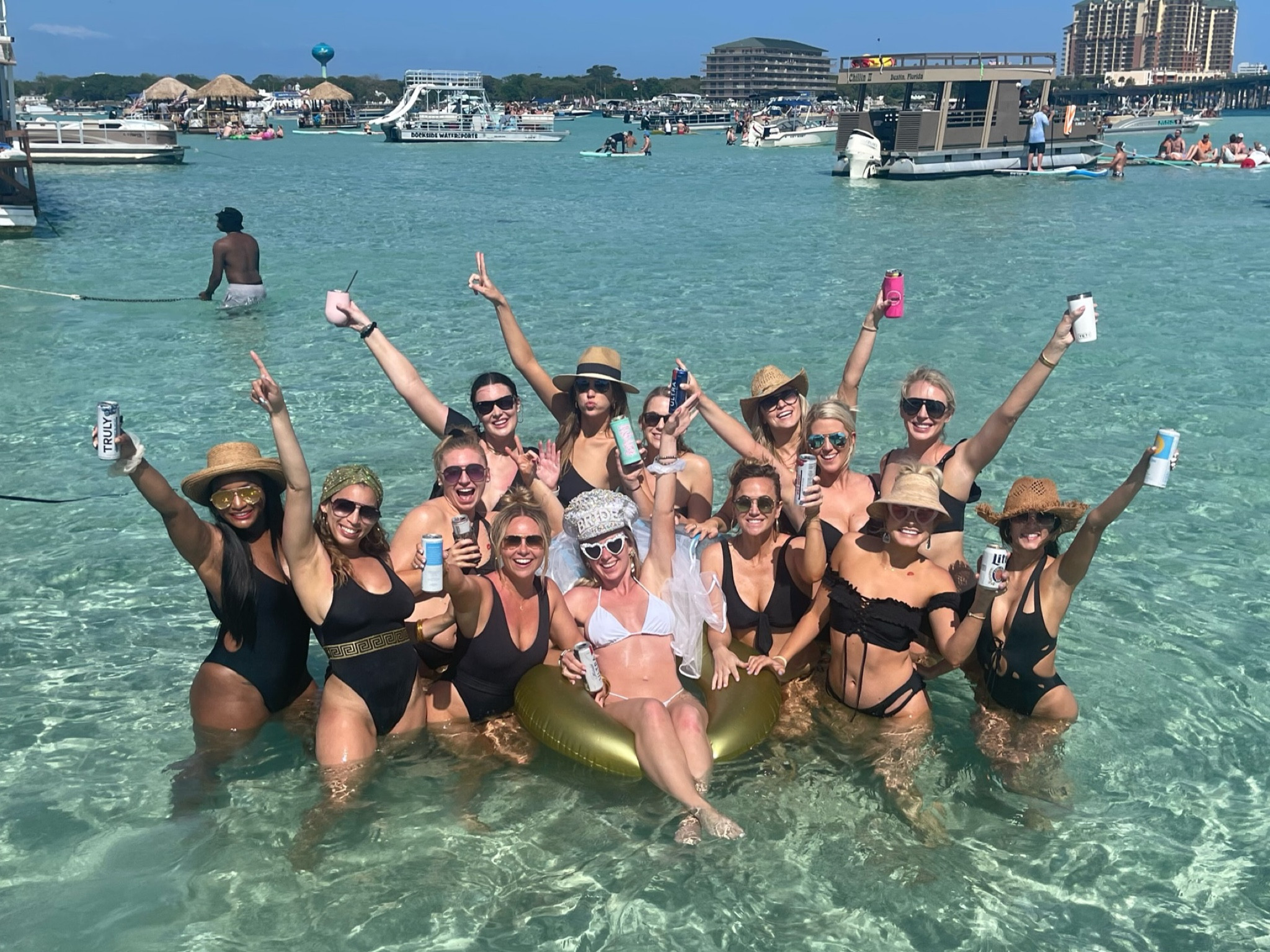 Shades, BRIDE jeweled captains hat, and swimsuit all linked! Perfect for a boat/beach day. 🤍👙💍

#LTKswim #LTKwedding #LTKtravel