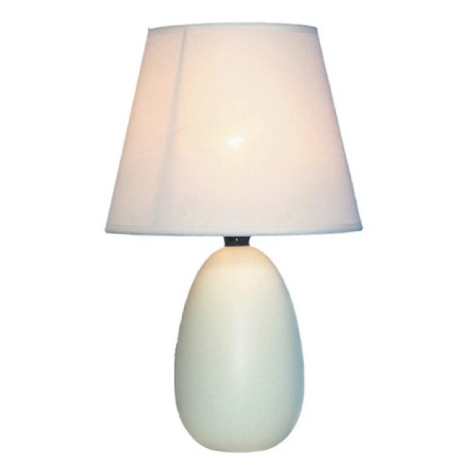 Simple Designs Mini Egg Oval Ceramic Table Lamp, Off-White | Walmart (US)