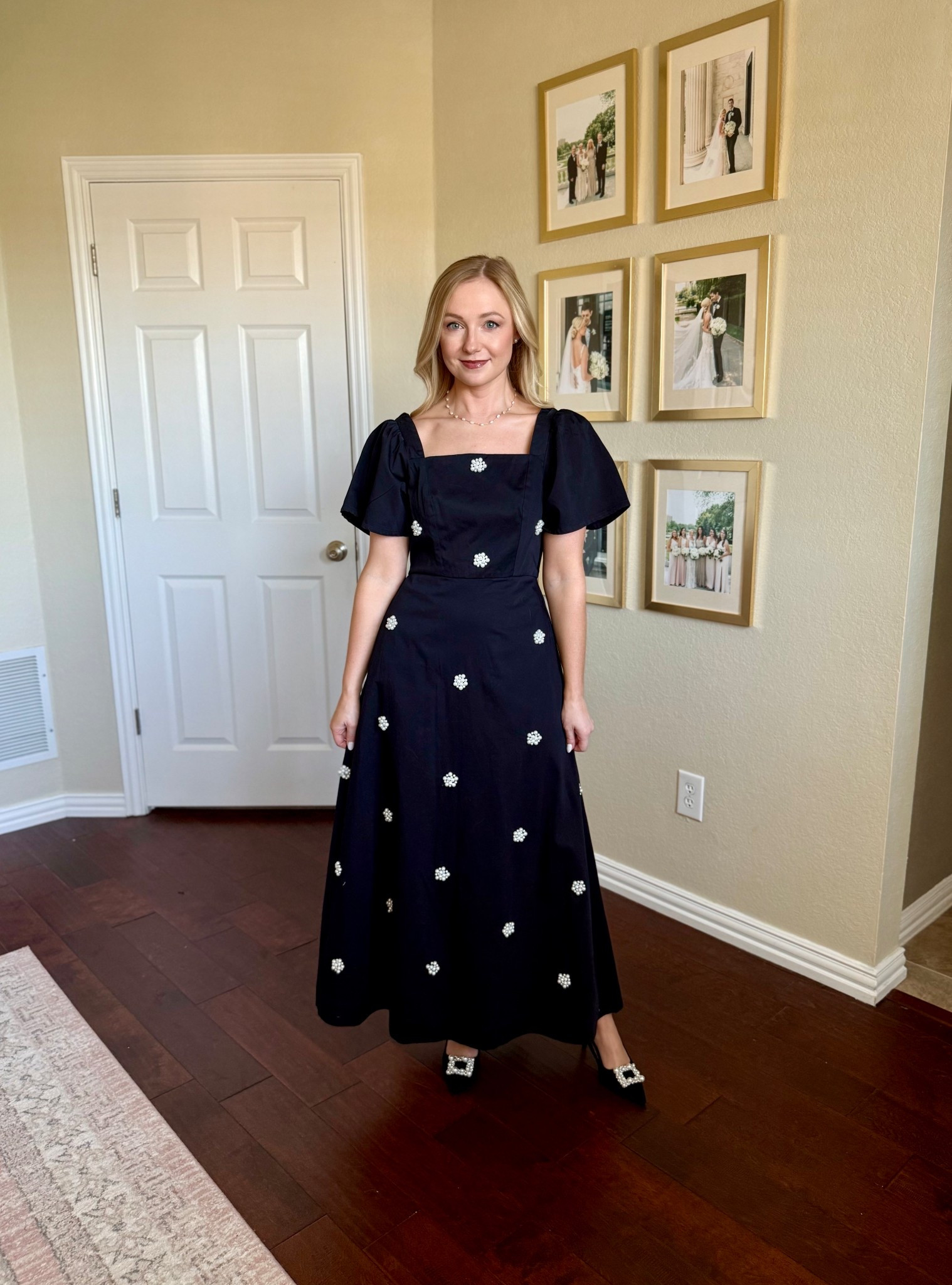 This dress is such a fun take on a holiday dress! The pearl details are just stunning. Wearing an XS 

#LTKStyleTip 

#LTKHoliday #LTKSeasonal