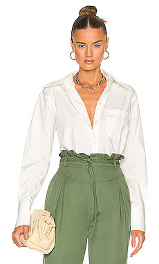 L'Academie Lenae Shirt in White from Revolve.com | Revolve Clothing (Global)