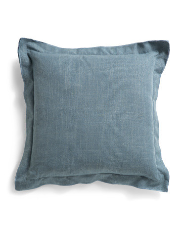 Made In Usa 22x22 Linen Blend Overfilled Double Flange Pillow | TJ Maxx