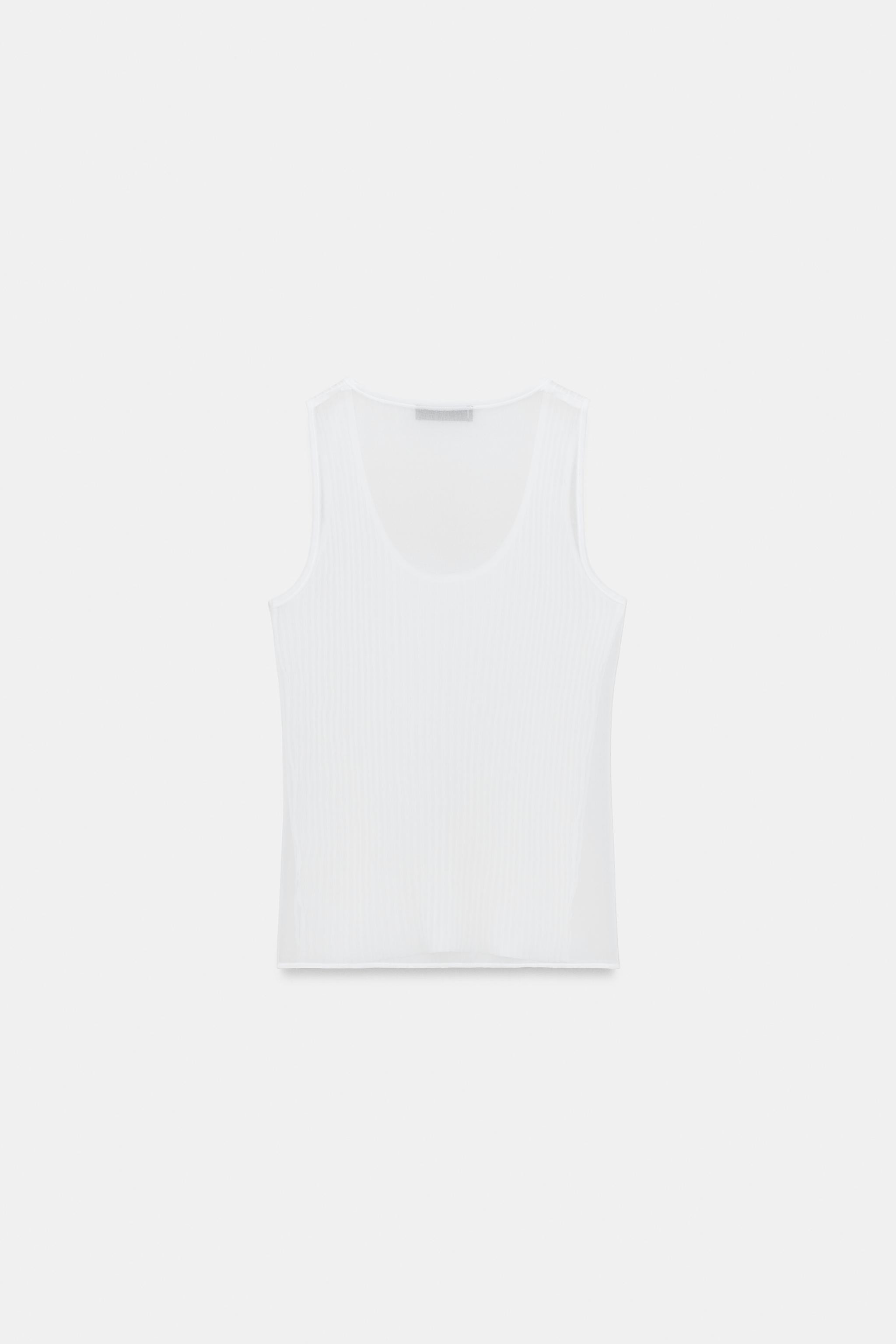 SEMI-SHEER KNIT TOP | Zara UK