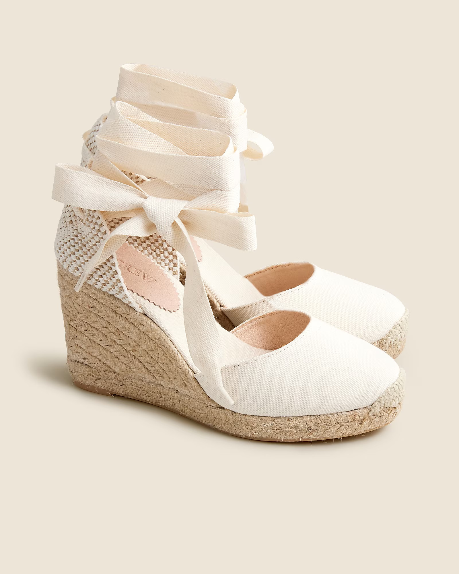 Made-in-Spain lace-up high-heel espadrilles | J. Crew US