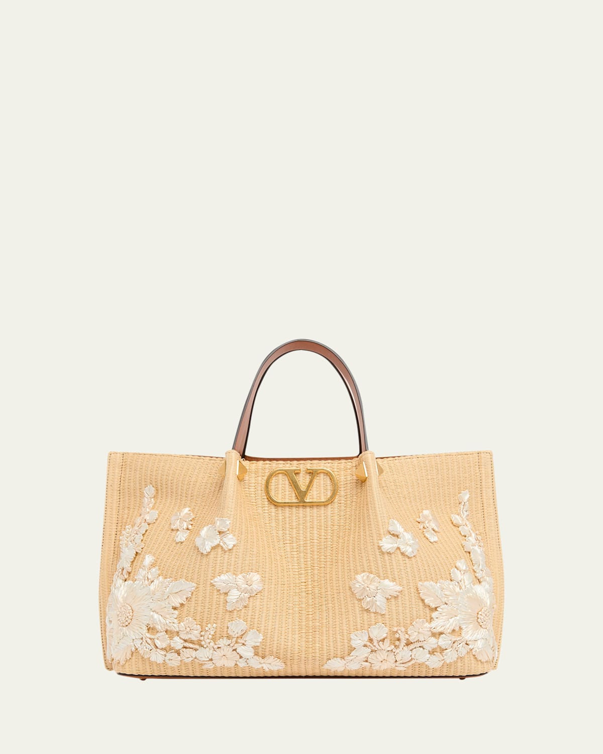 Medium Embroidered Viscose Raffia Tote Bag | Bergdorf Goodman