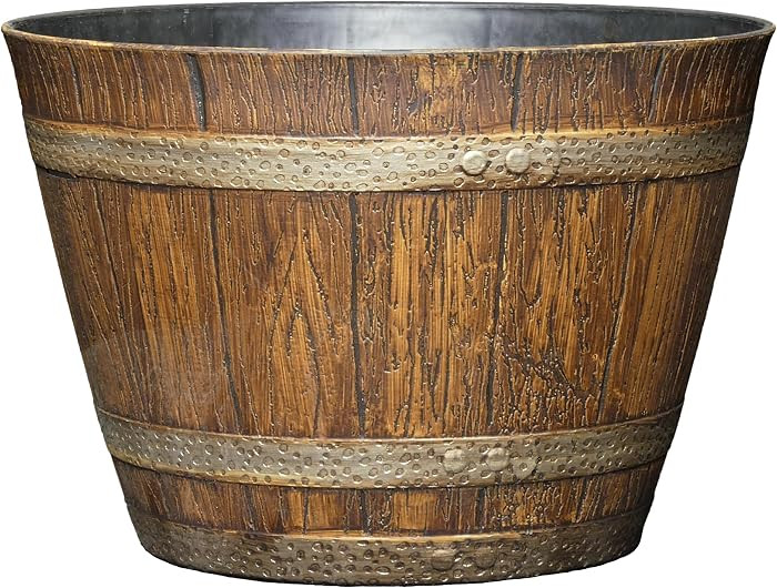 9" Jameson Whiskey Barrel with Drainage in Distressed Oak | Amazon (US)