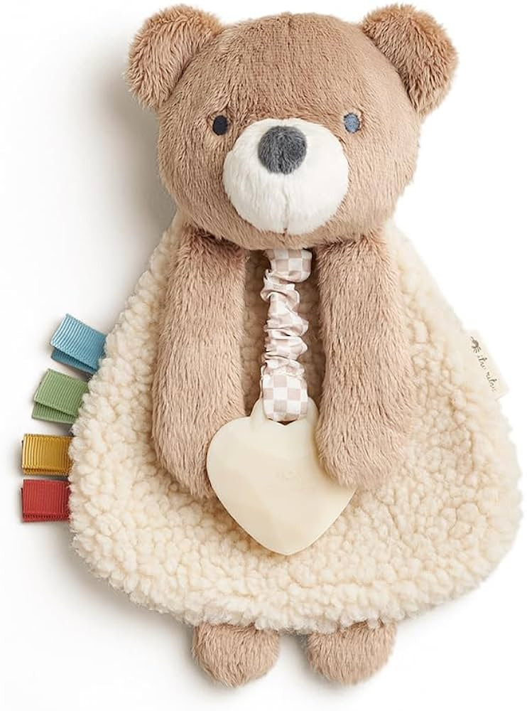 Itzy Ritzy - Itzy Lovey Including Teether - Baby Lovey with Teether, Textured Ribbons & Dangle Ar... | Amazon (US)