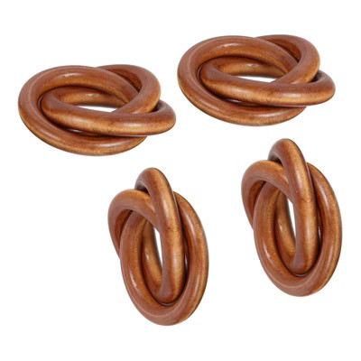 Unique Bargains Decorative Wear Resistance Napkin Rings for Decoration Adornment Wedding 8 Pcs Brown 1.81x0.39 Inch | Target