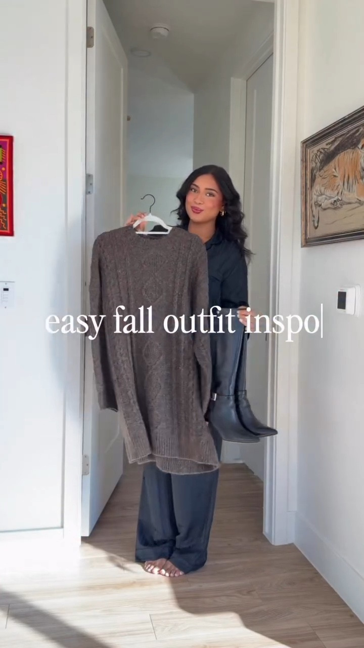 doesn’t get more simple than this🤎simple doesn’t always mean boring…I love a sweater dress fit because it’s so easy to style up or down and accessorize some many ways. This would look so cute w/ tights or a belt to cinch in the wait!! 

Easy fall outfit inspo pt. 3 (comment ‘outfit’ for the links sent to you DMs) #outﬁtinspo #falloutfits #midsizefashion

#LTKStyleTip #LTKFindsUnder50 #LTKMidsize