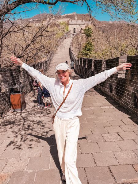 My #ootd visiting The Great Wall of China!!! This was a MAJOR bucket list item for me! 

While these basics might not be the most glamorous, they are super comfortable and great for travel and layering. 

~Erin xo 

#LTKSeasonal #LTKTravel