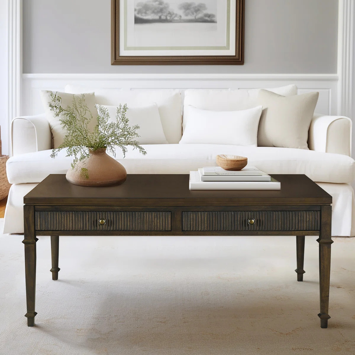 Lily Pond Kenna Fluted 2-drawer Coffee Table | Wayfair North America