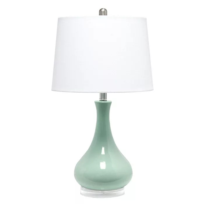 Elegant Designs Ceramic Tear Drop Shaped Table Lamp - Aqua | Kohl's