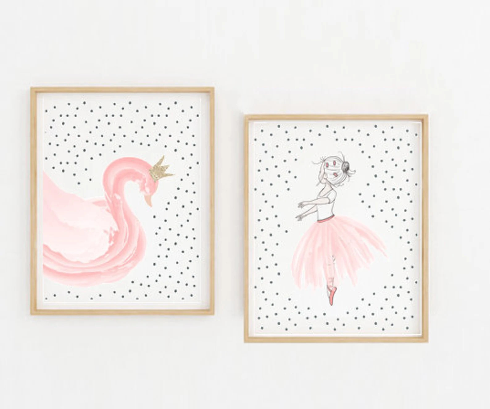 Ballerina wall art - sweet ballerina nursery art - kids wall art - Nursery Decor - pink ballerina... | Etsy (US)
