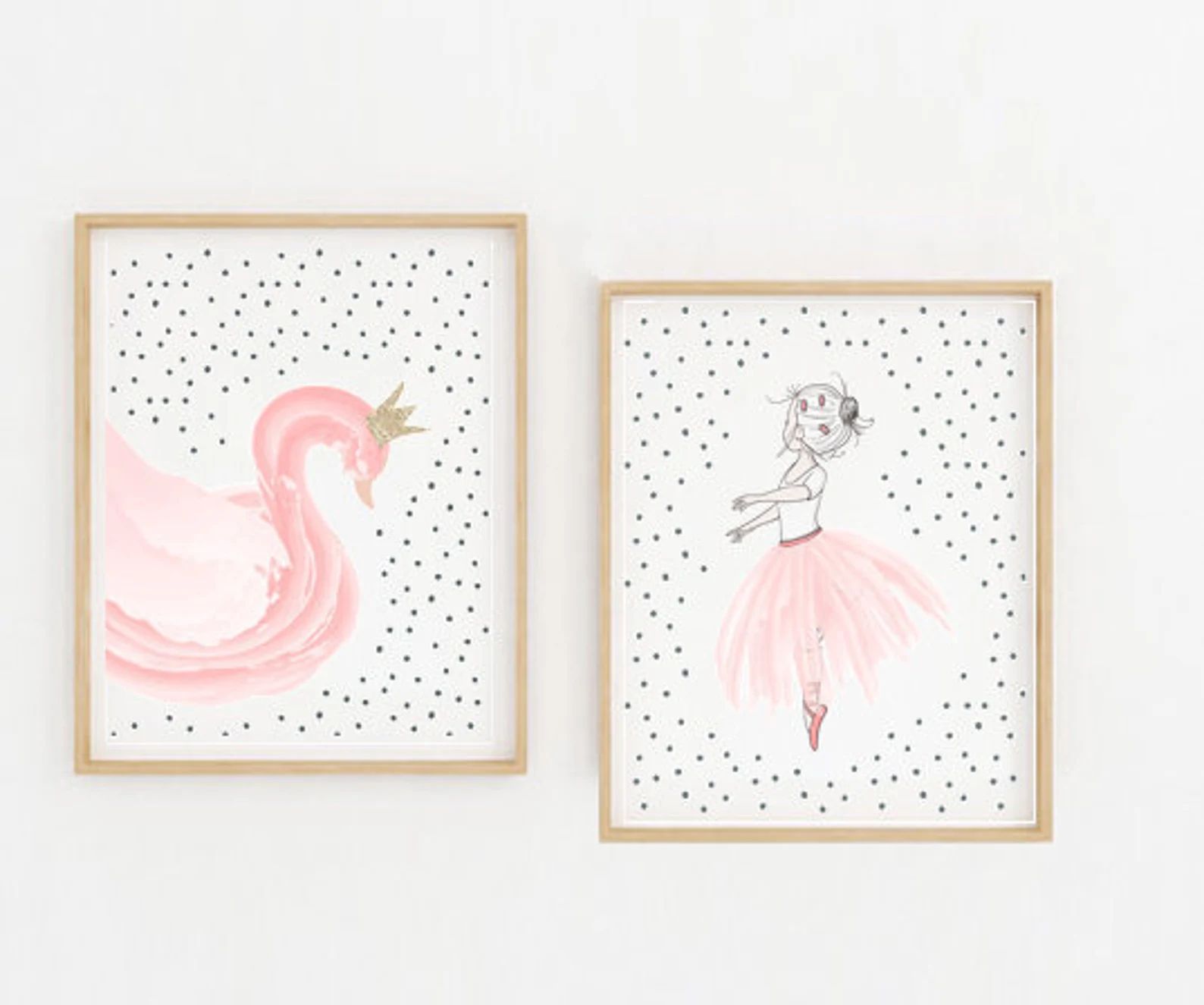 Ballerina wall art - sweet ballerina nursery art - kids wall art - Nursery Decor - pink ballerina... | Etsy (US)