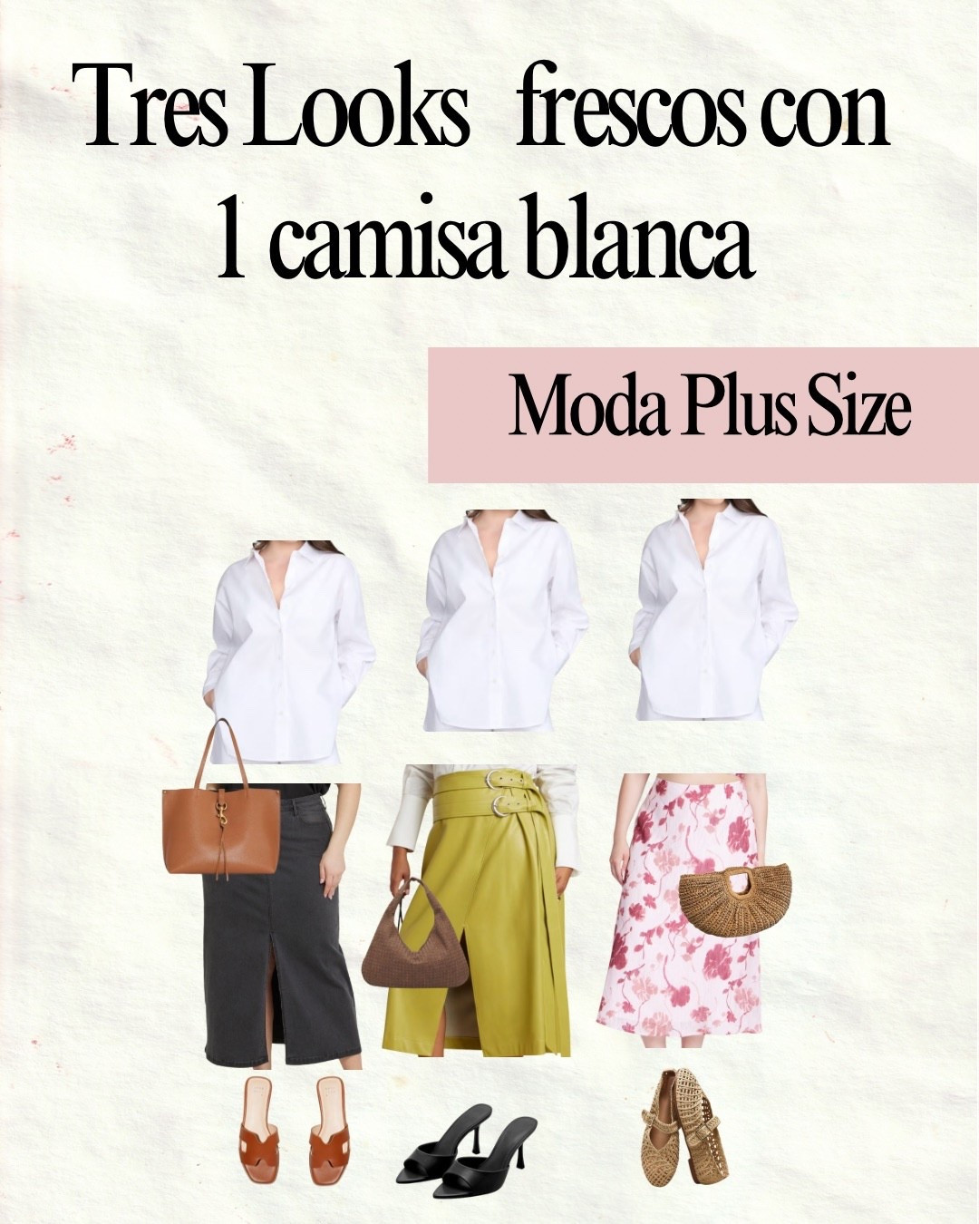 3 Looks frescos con 1 camisa blanca. Estiliza tus básicos, siempre podrás hacer un look nuevo combinando sin miedo.

#LTKActive #LTKSeasonal #LTKPlusSize