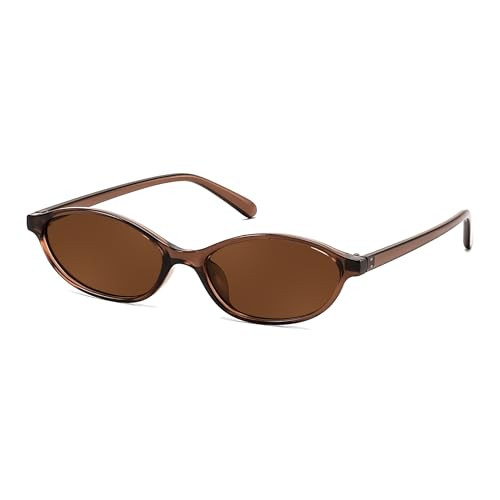 FEISEDY Retro Oval Cat Eye Sunglasses for Women 90s Narrow Lightweight Shades Y2k Trendy Sunnies B0257 | Amazon (US)