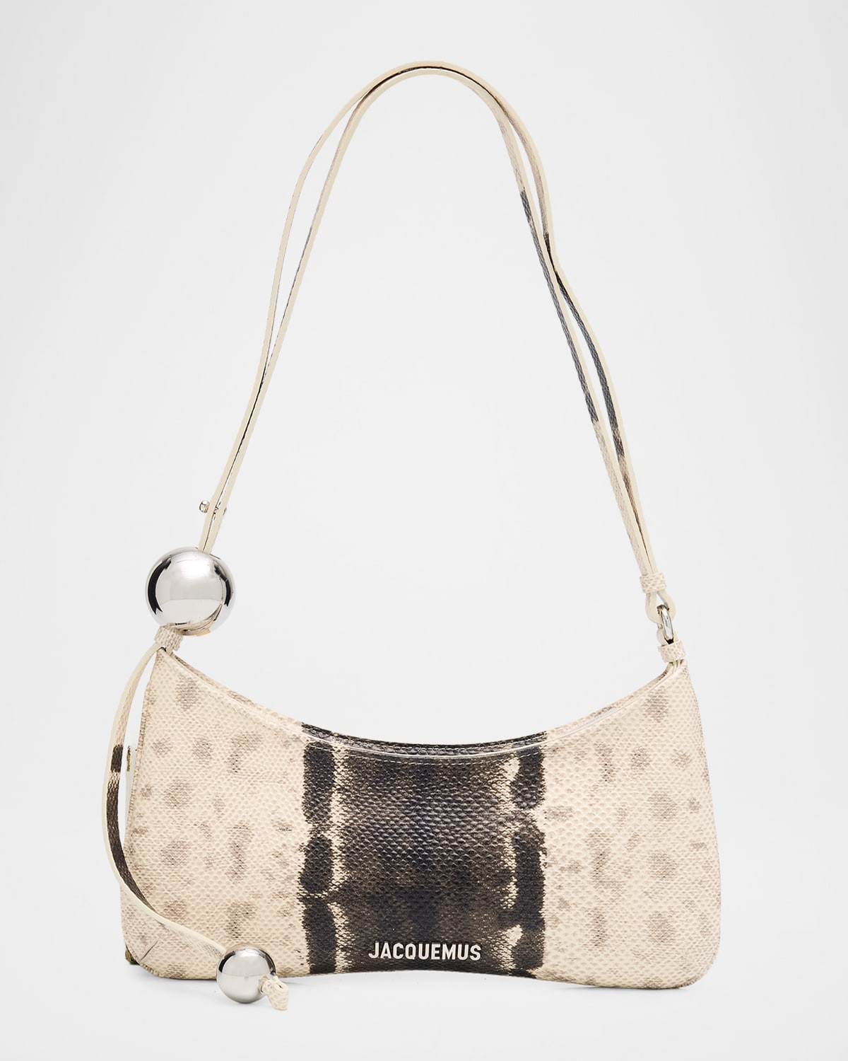Le Bisou Perle Snake-Embossed Shoulder Bag | Neiman Marcus