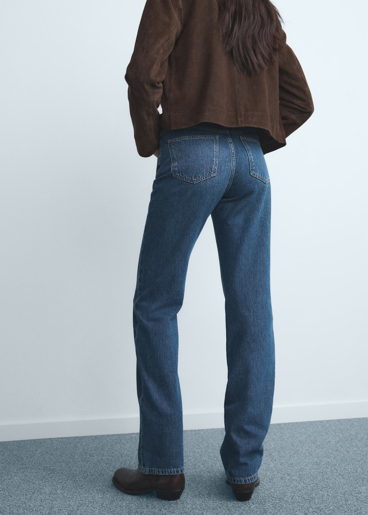 Matilda medium-rise straight-fit jeans - Women | MANGO United Kingdom | MANGO (UK)