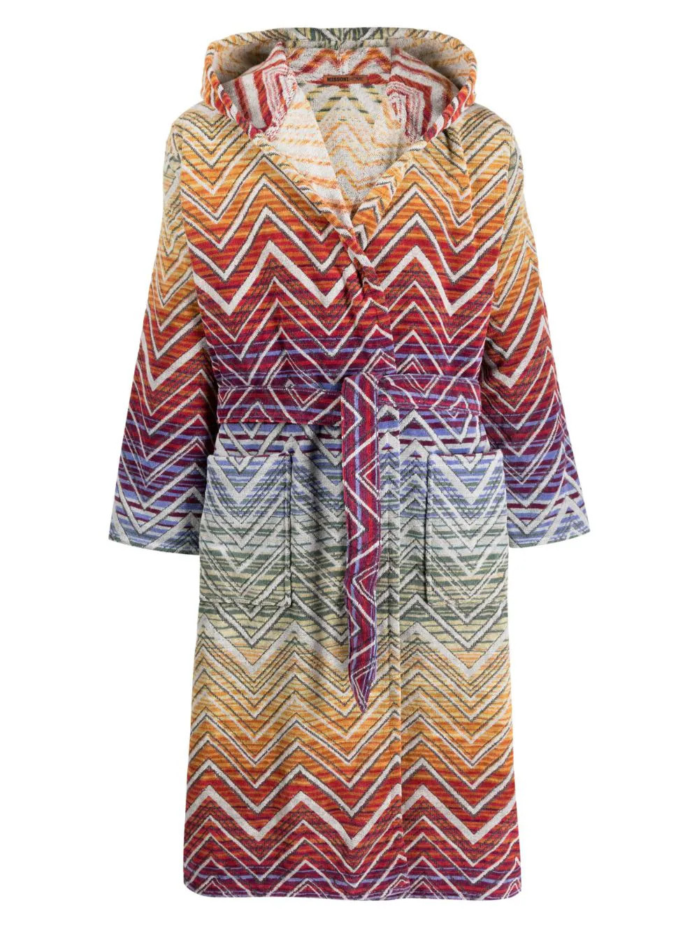 Missoni Home zigzag-print towel robe - Orange | Farfetch Global