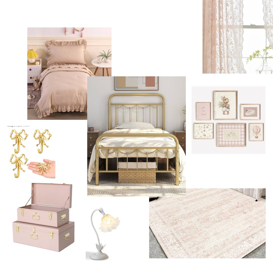 Girls vintage pink bedroom ideas

#LTKHome #LTKFamily #LTKKids