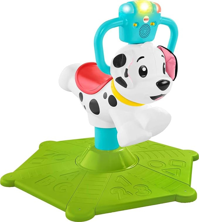 Fisher-Price Bounce and Spin Puppy, Stationary Musical Ride-On Toy | Amazon (US)