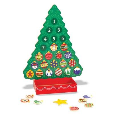 Melissa & Doug Wooden Advent Calendar - Magnetic Christmas Tree, 25 Magnets | Target