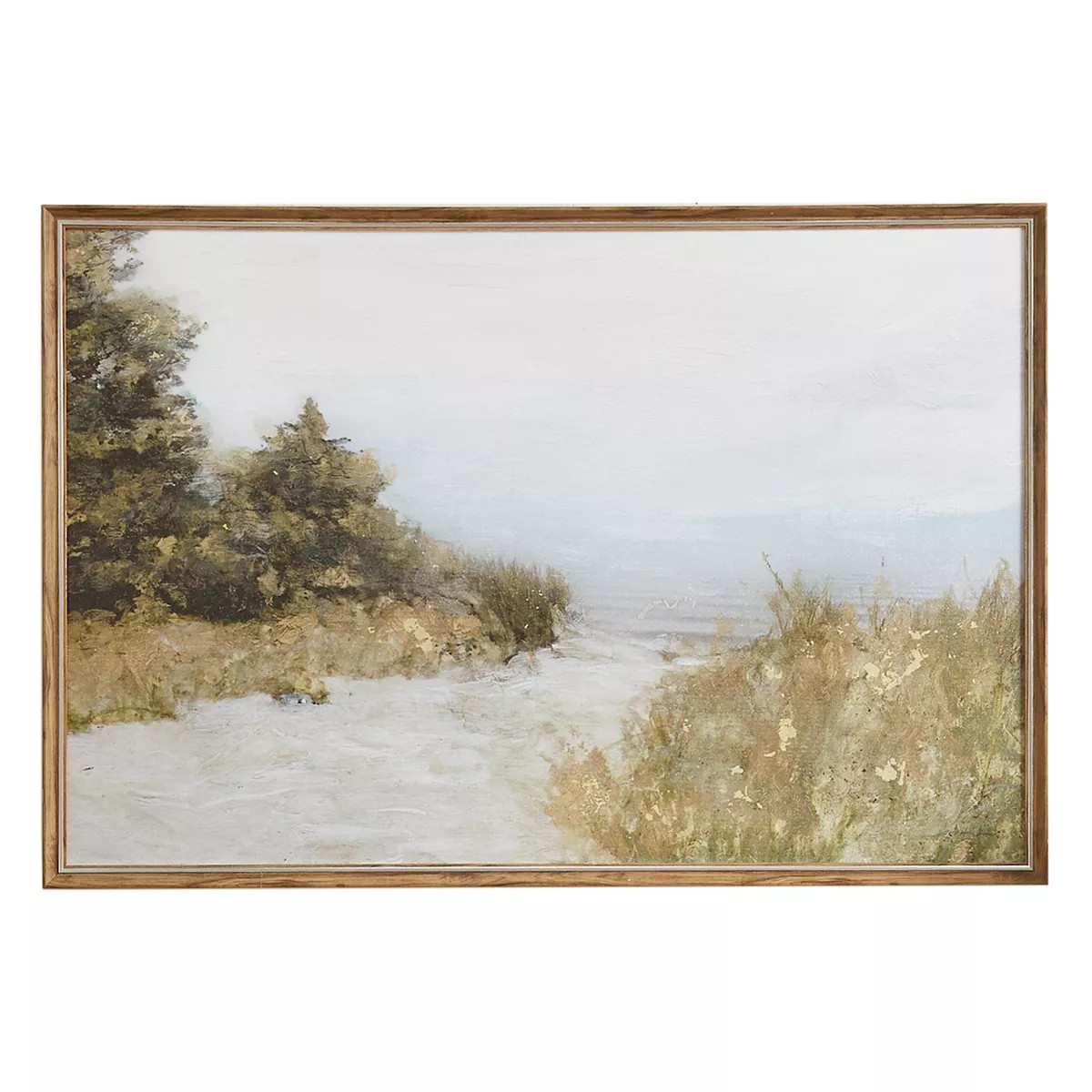 Martha Stewart Lake Walk Landscape Framed Canvas Wall Art | Kohl's