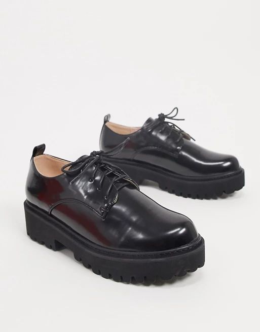 RAID Odessa lace up chunky shoes in black | ASOS (Global)