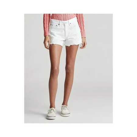 Polo Ralph Lauren WHITE Women s French Knot Embroidery Sophia Short US 32 | Walmart (US)
