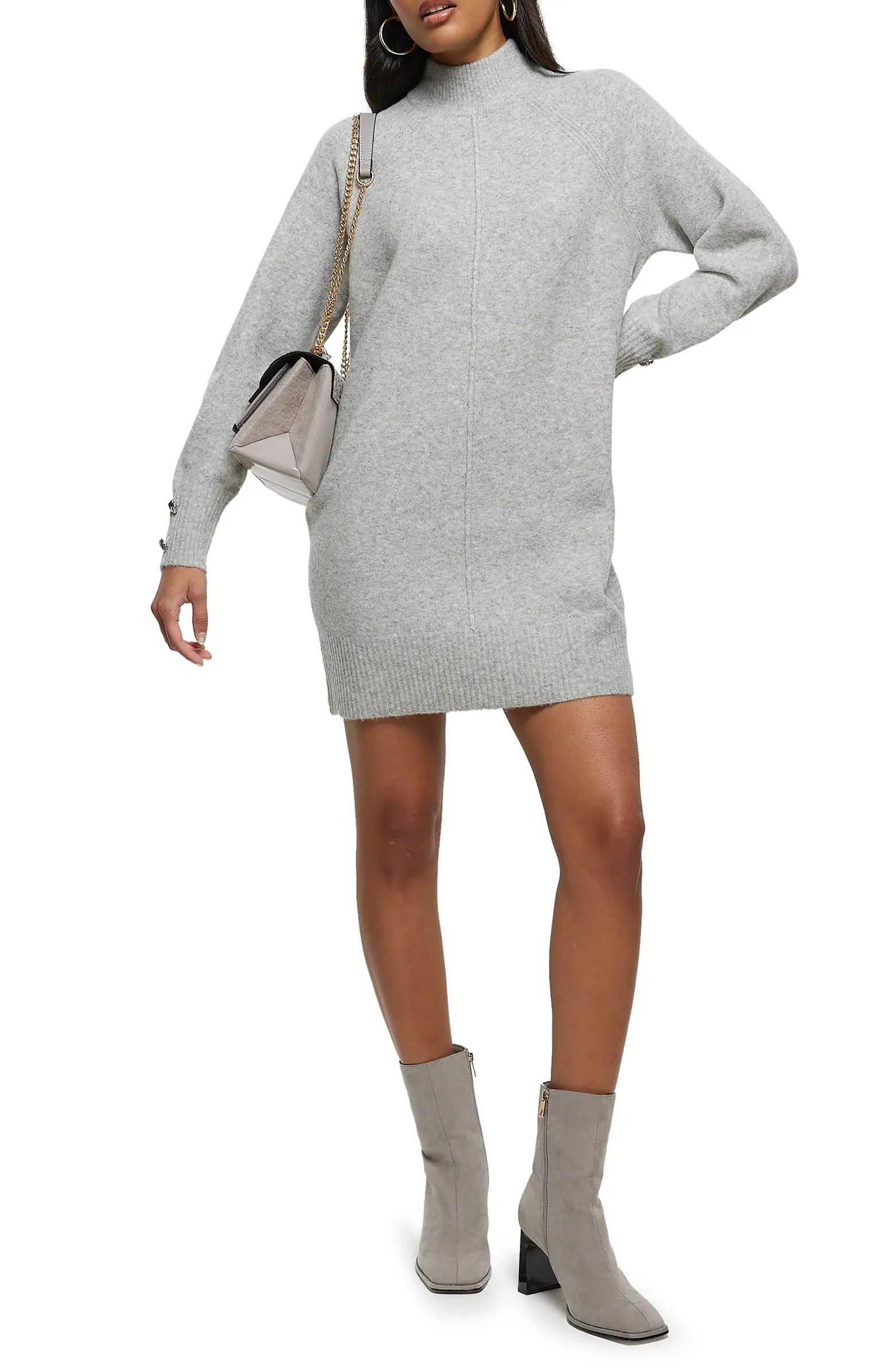 Long Sleeve Mock Neck Sweater Dress | Nordstrom
