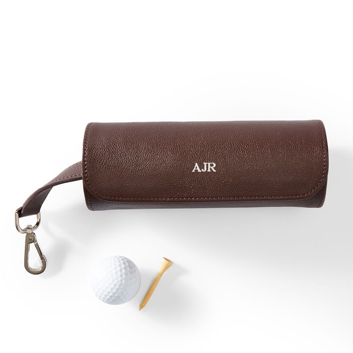 Golf Ball Case, Chocolate Brown | Mark and Graham