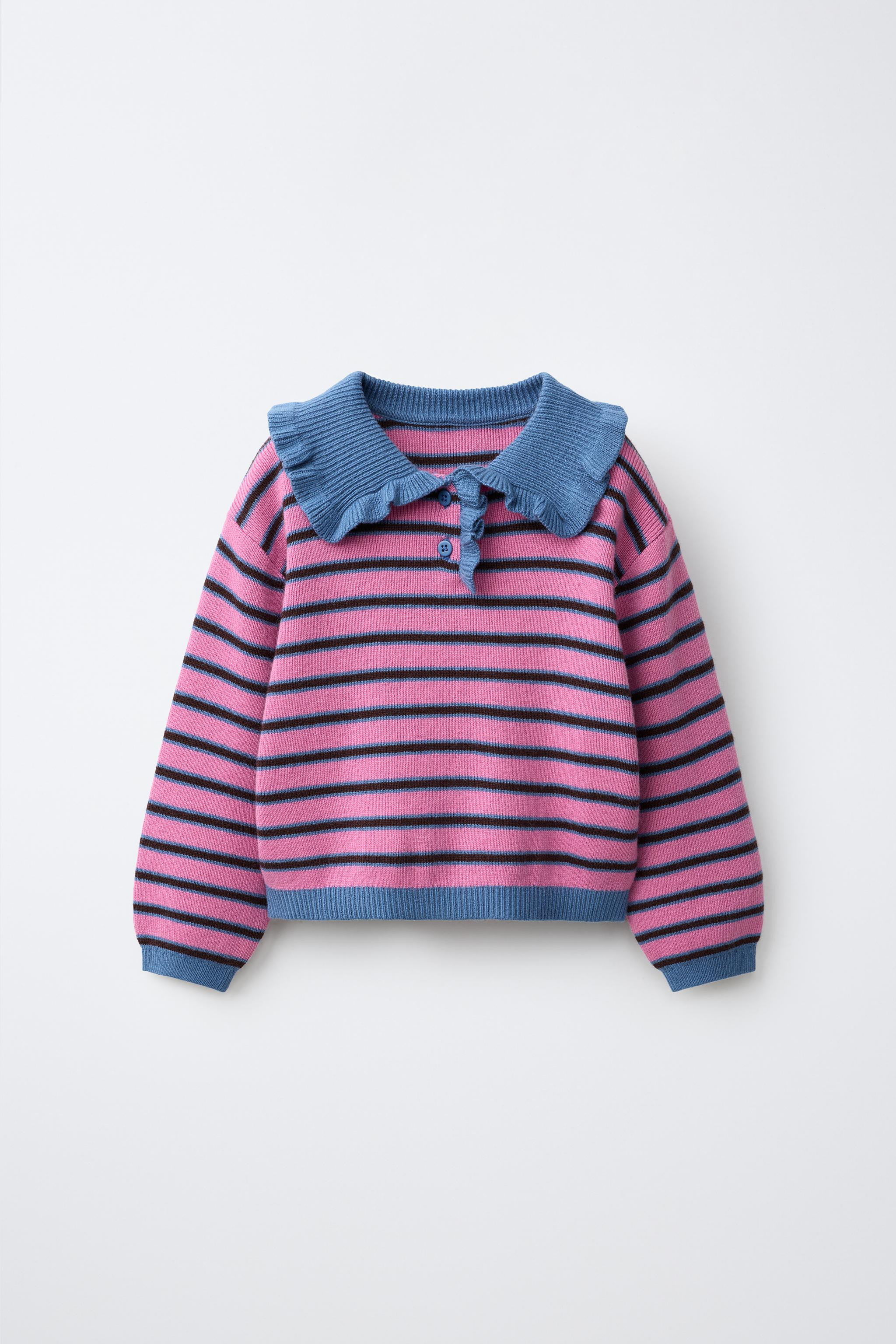 STRIPED KNIT POLO SHIRT | Zara US