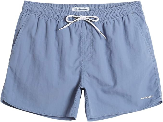 maamgic Mens Swim Trunks 5" with Mesh Lining Quick Dry Bathing Suits for Men Swim Shorts Swimwear | Amazon (US)
