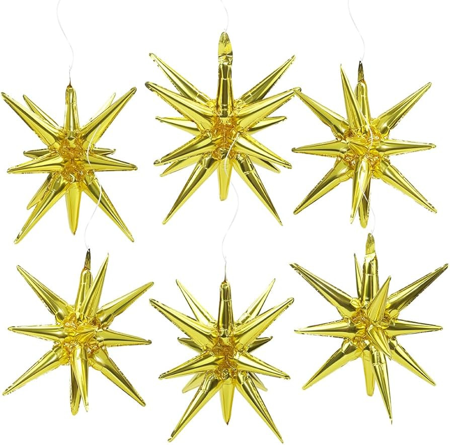 4D Spike Star Balloon One-Piece Explosion Balloon Disco Casino Party Supplies For Birthday Weddin... | Amazon (US)