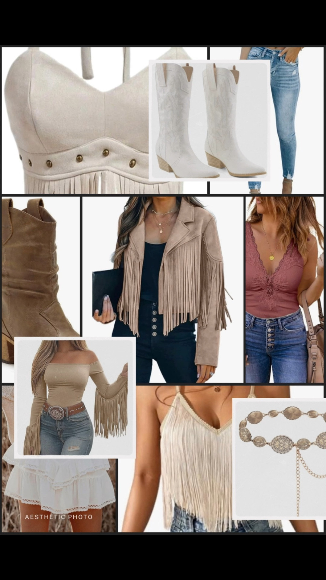 Country concert season is almost here and these finds are giving ✨cowgirl chic✨. From statement fringe boots and western jackets to the perfect distressed jeans, concho belt, and turquoise jewelry… this whole outfit is ready for tailgates, festivals, and dancing under the lights. 🤠  

If you’ve got a country concert, rodeo, or festival coming up this spring or summer, these are the pieces that instantly pull the look together. Boots + fringe + denim will never miss.  

Everything is linked here so you can build your own concert outfit 🤍  

@amazonfindsandfashion 

#countryconcertoutfit #westernstyle #cowgirlstyle #concertoutfit #ltkstyle

#LTKMidsize #LTKPetite #LTKSaleAlert