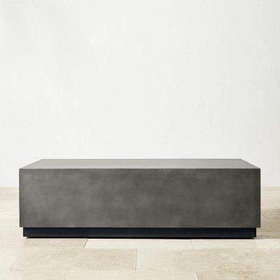 Lucca Concrete Outdoor Rectangle Coffee Table | Williams-Sonoma