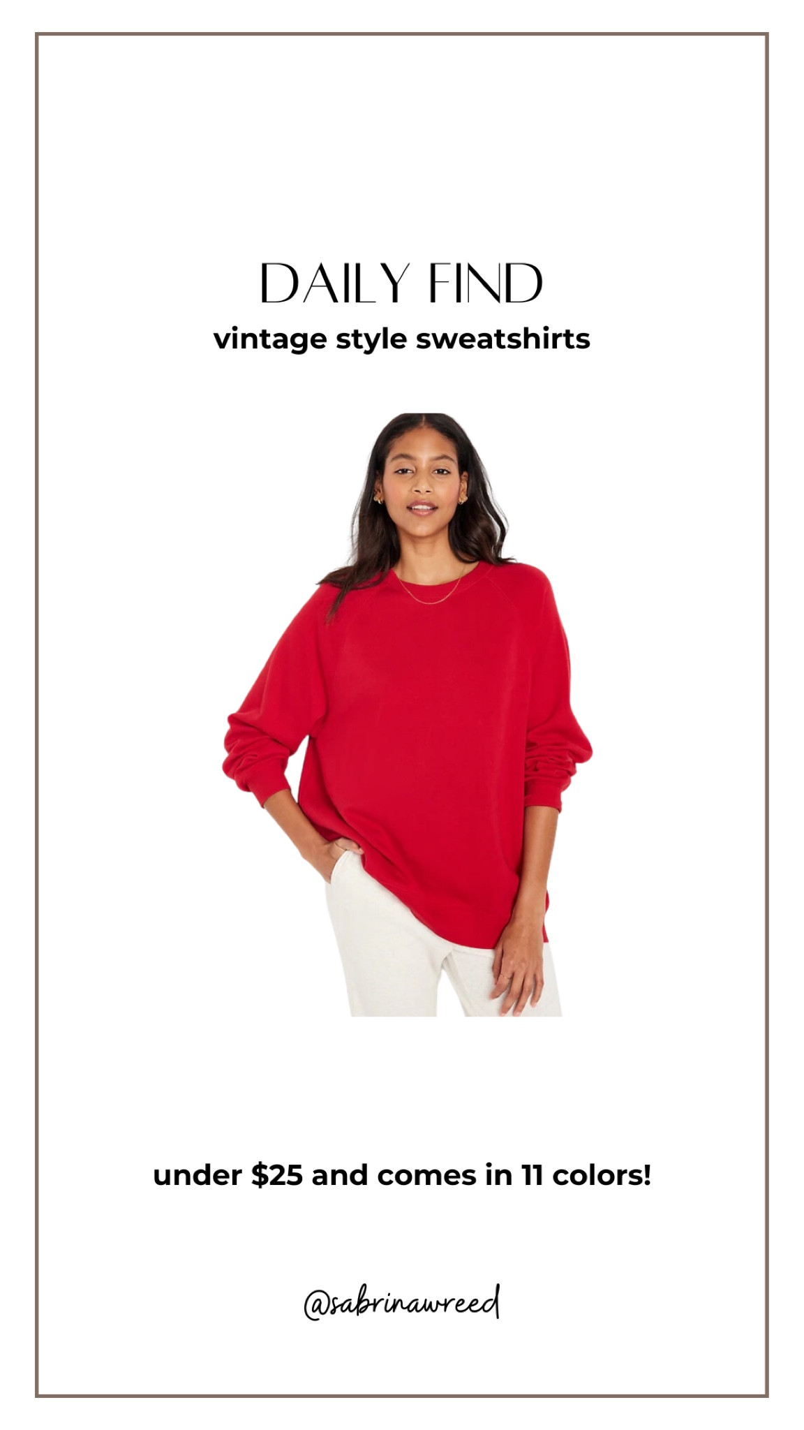 Oversized sweatshirt + leggings is the perfect fall uniform and I love this affordable option from Old Navy! $23 with the sale and comes in 11 colors. I’m loving the dark green, red & grey! 

#LTKSeasonal #LTKstyletip #LTKsalealert