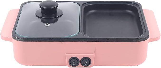 2 in 1 Multifunctional Electric Barbecue Hotpot Pan 110V Portable Electric Hot Pot with Grill Non... | Amazon (US)