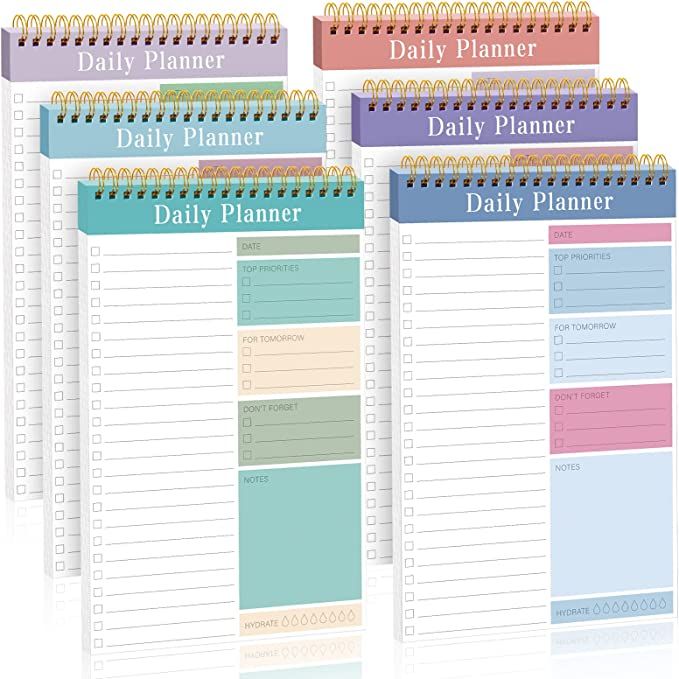 Amazon.com : Hotop 6 Pack To Do List Notepad Daily Planner Notepad to Do Notebook Daily To Do Lis... | Amazon (US)