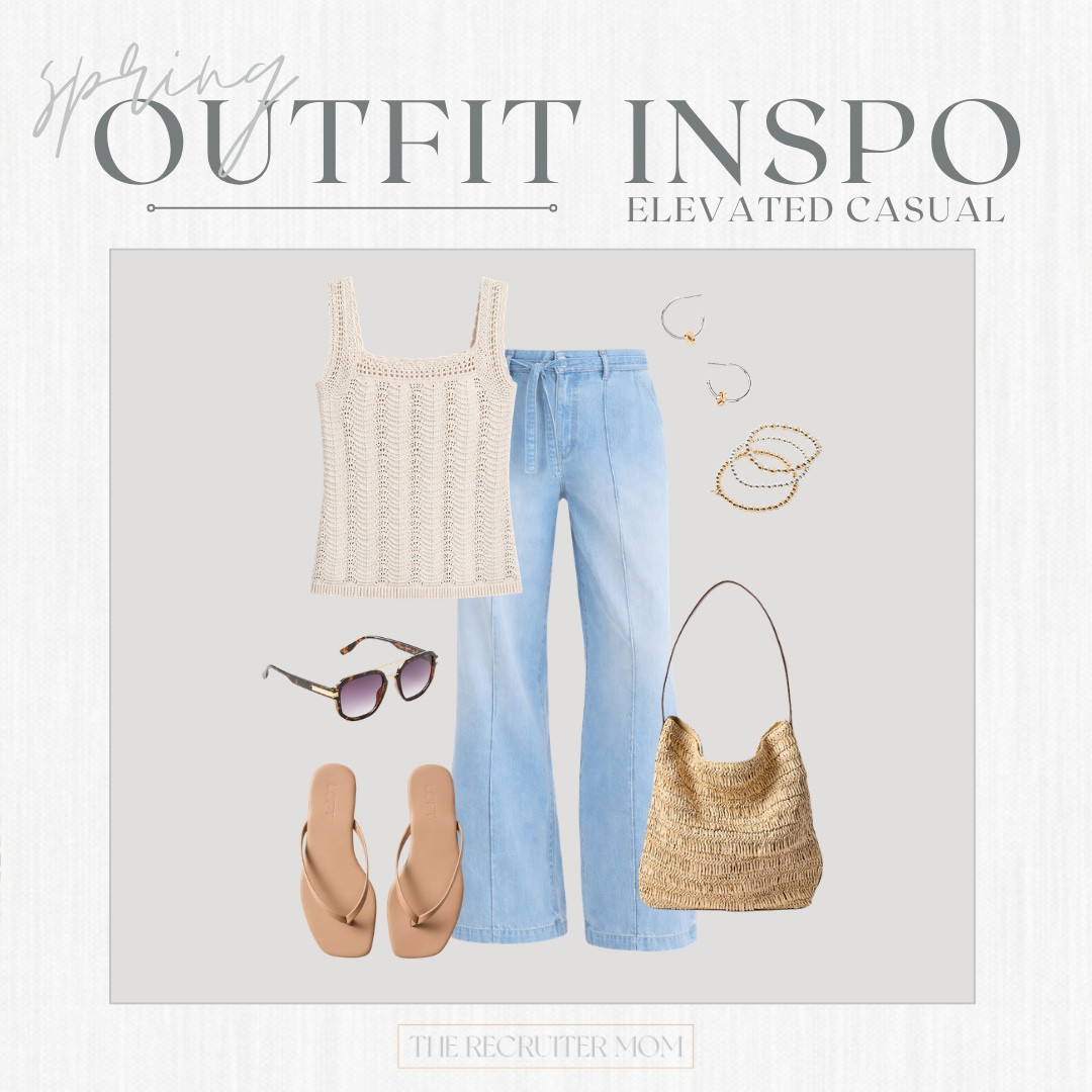 Crochet Top and Tie Waist Wide Leg Lightweight Jeans Summer Outfit #summerlook #summercasual #loftstyle 

 

#LTKootd #LTKSeasonal #LTKMidsize